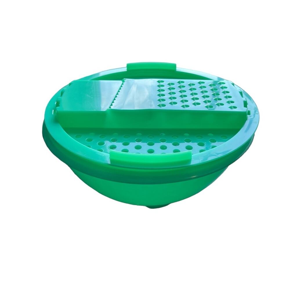 Tupperware | Vintage American Made Green Jadeite Colander and Grater Set